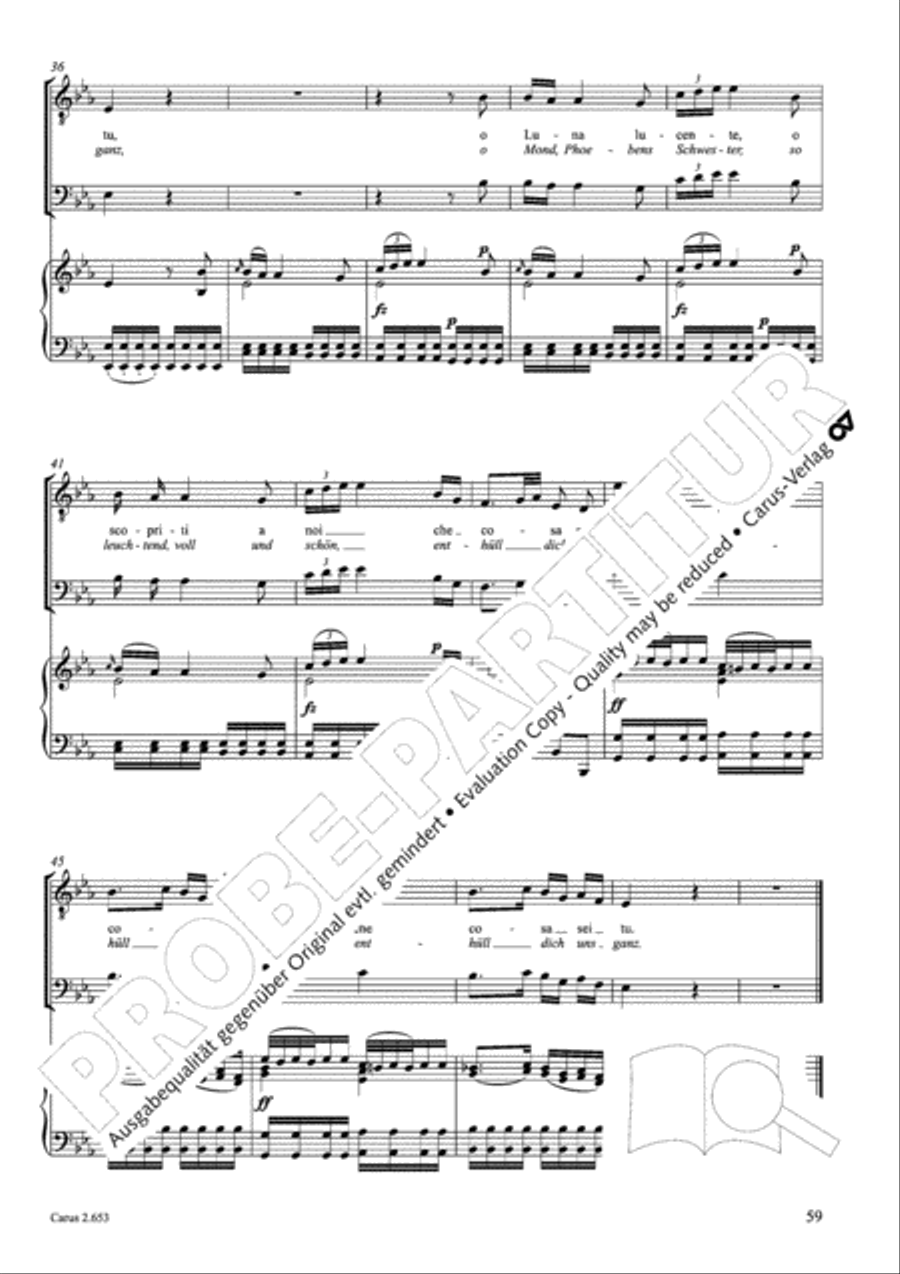 Choral collection Great Opera Choruses - Mozart * Haydn (choir & piano) Choir scores gallery preview page 70