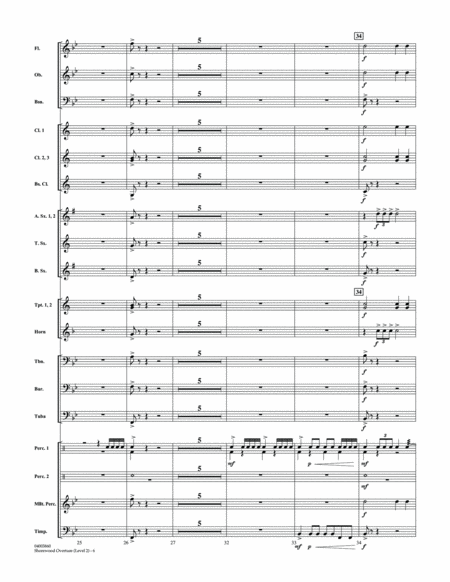 Shorewood Overture (for Multi-level Combined Bands) - Full Score (Level 2)