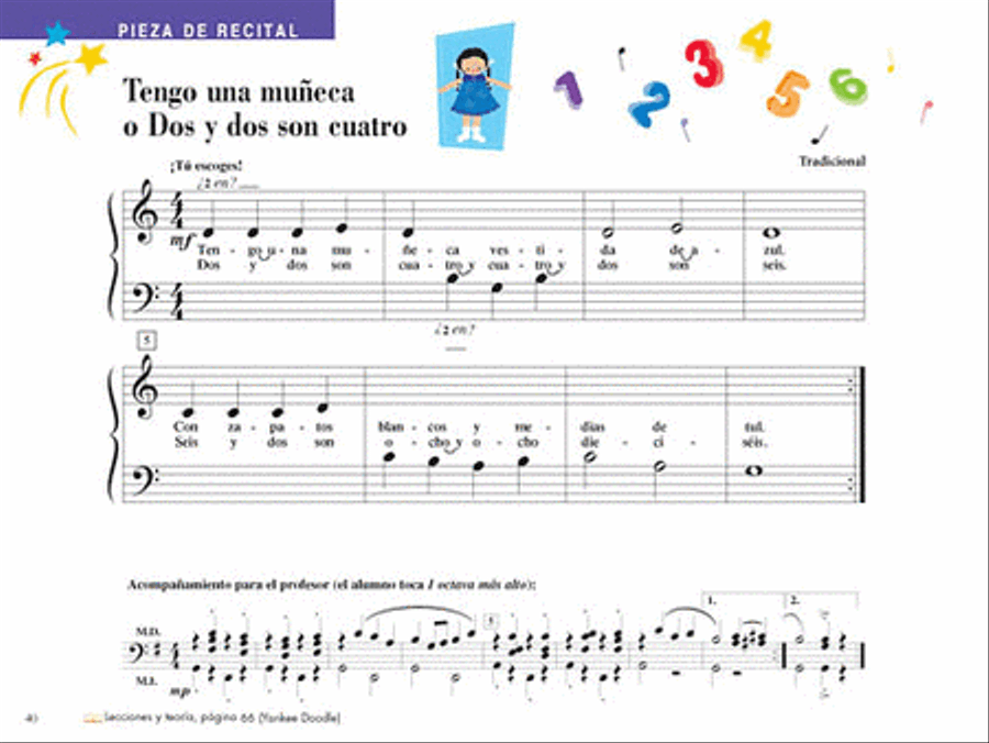 Técnica e Interpretación – Libro Dos de Dos – Nivel Elemental 1 Piano Method scores gallery preview page 7