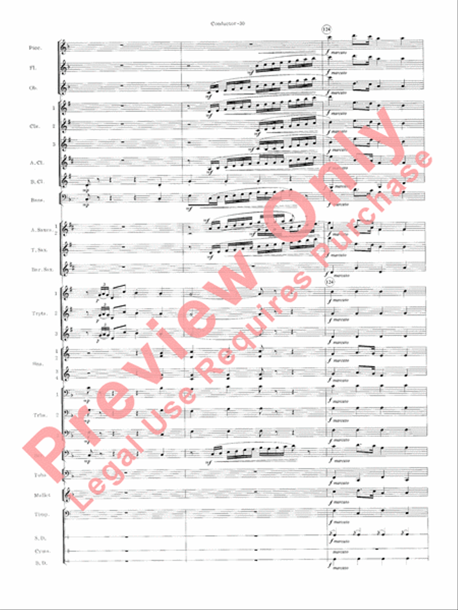Carmen Suite Concert Band scores gallery preview page 32