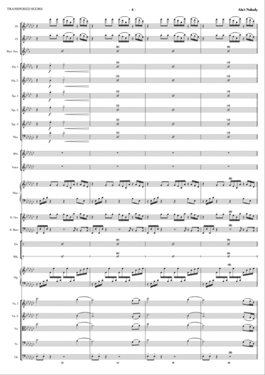 Ain't Nobody Ain't Nobody Full Orchestra scores gallery preview page 4