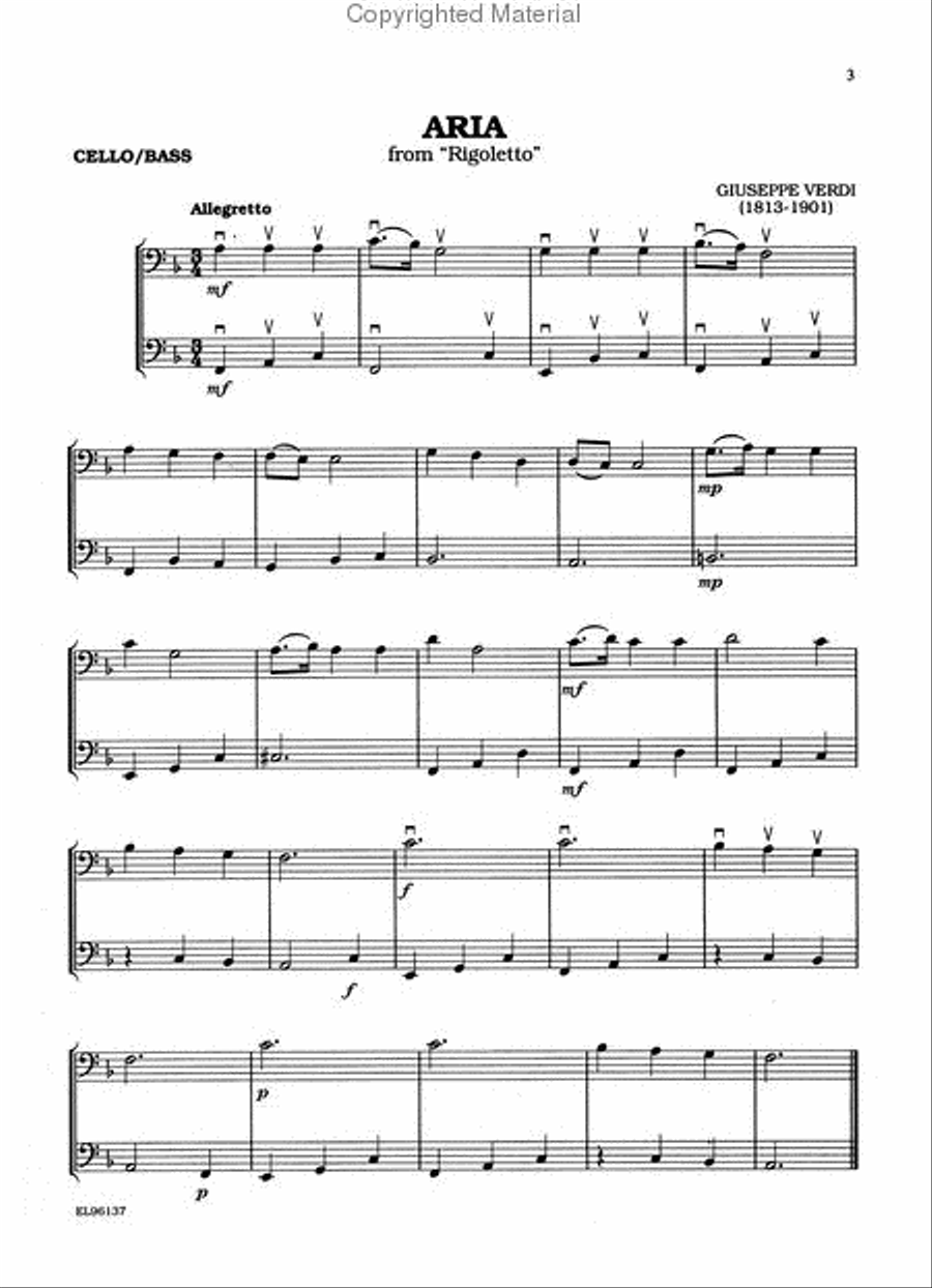 Classical Duets For All (Cello/Bass) String Duet scores gallery preview page 2