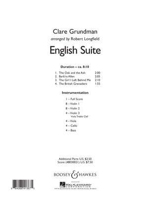 Book cover for English Suite - Conductor Score (Full Score)