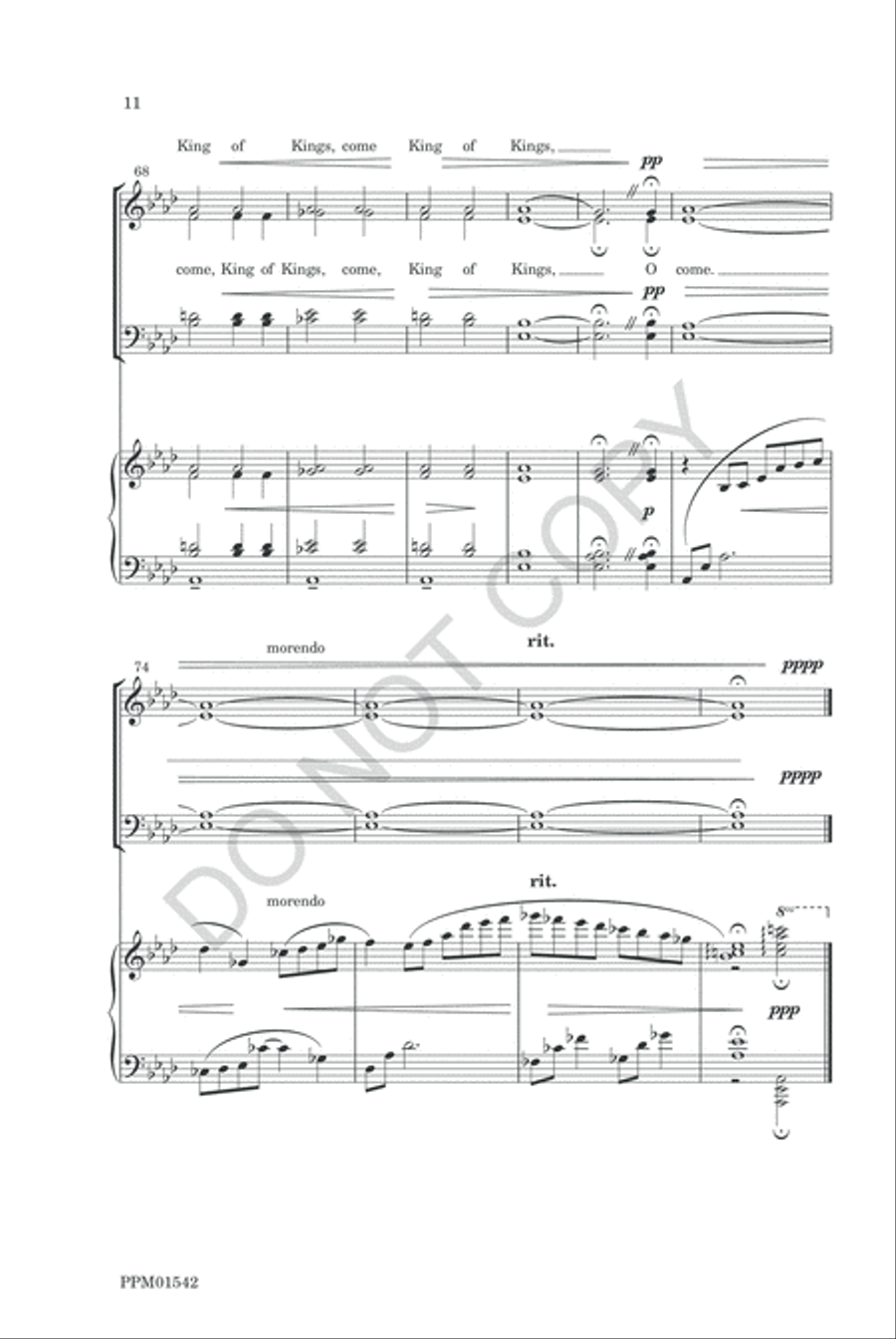 The King Shall Come 4-Part scores gallery preview page 13