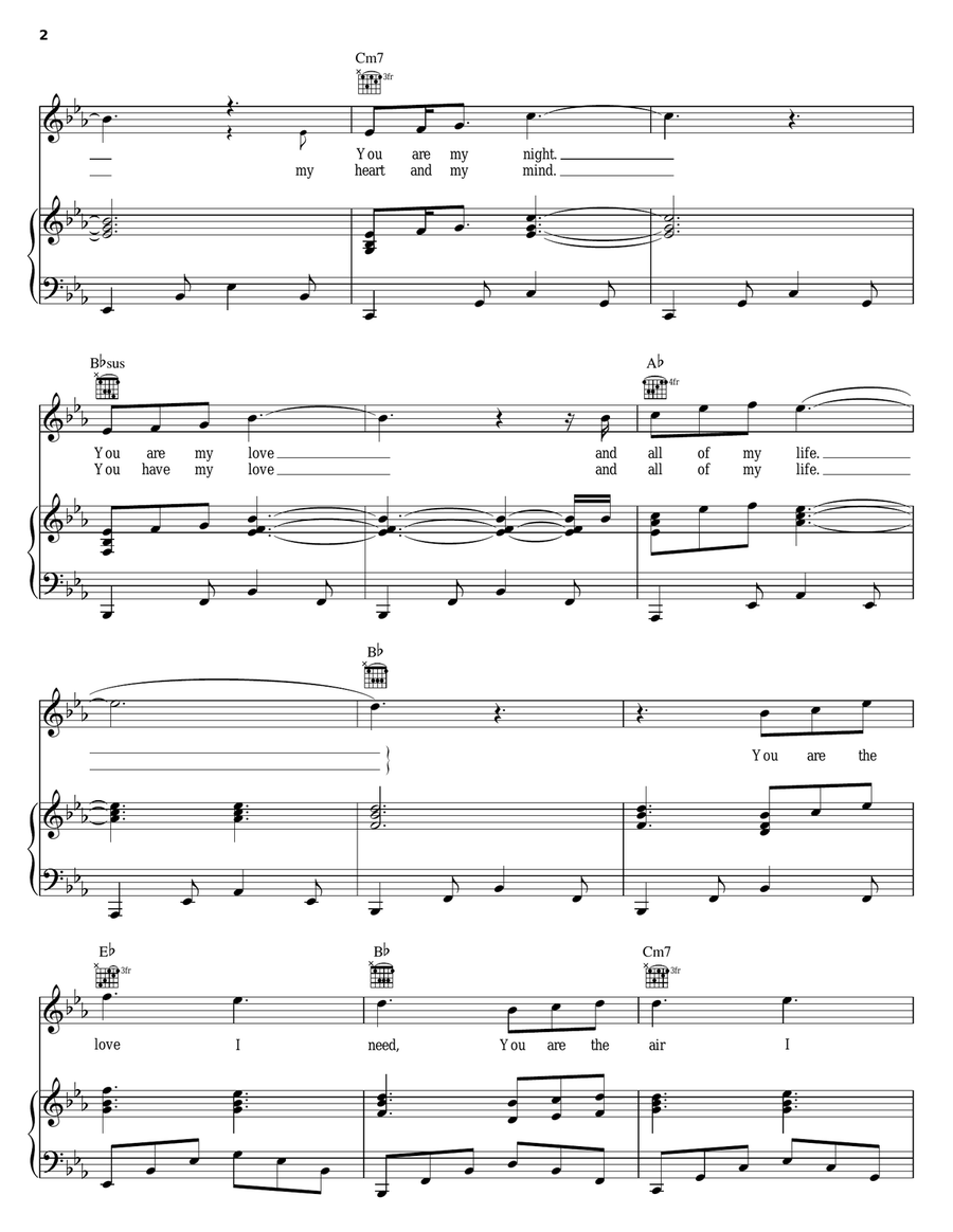 Always Forever Piano, Vocal, Guitar scores gallery preview page 2