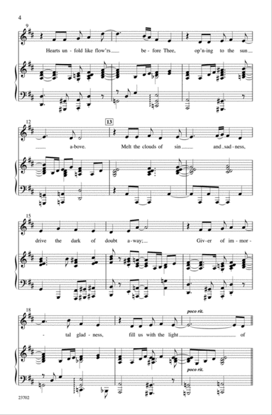 Joyful, Joyful, We Adore Thee 4-Part scores gallery preview page 4