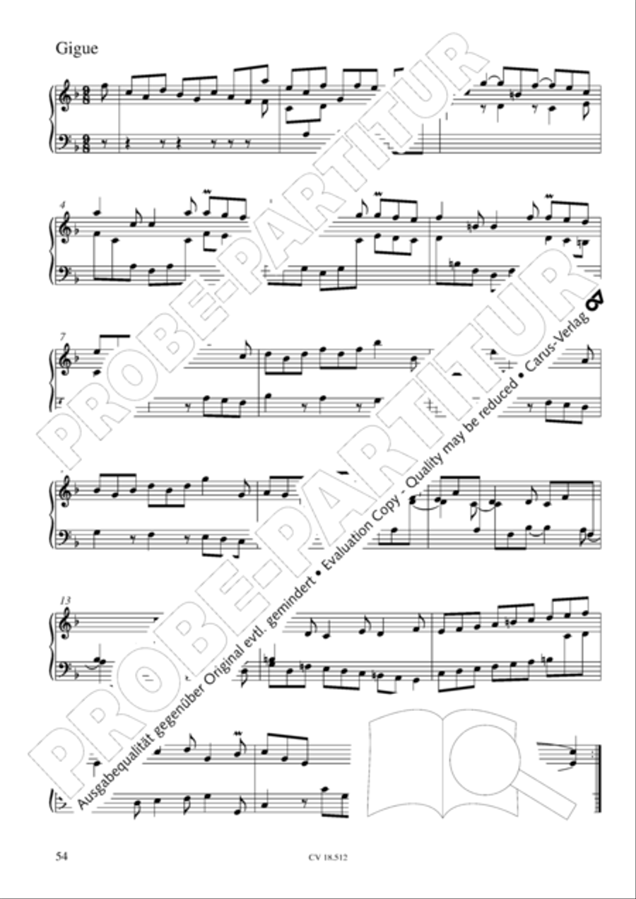 Six Suites Harpsichord scores gallery preview page 55