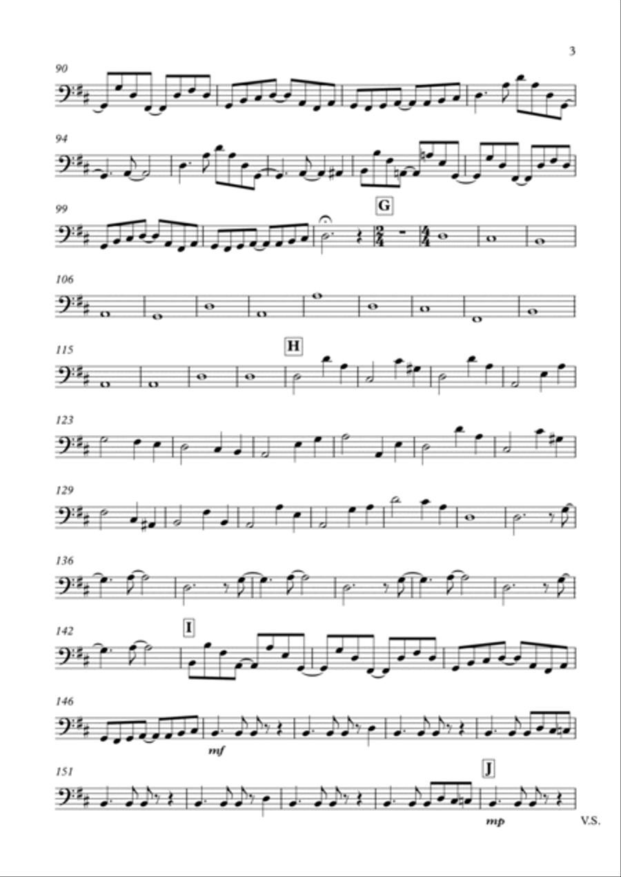Confidence (Bass Section) Bass Guitar scores gallery preview page 3