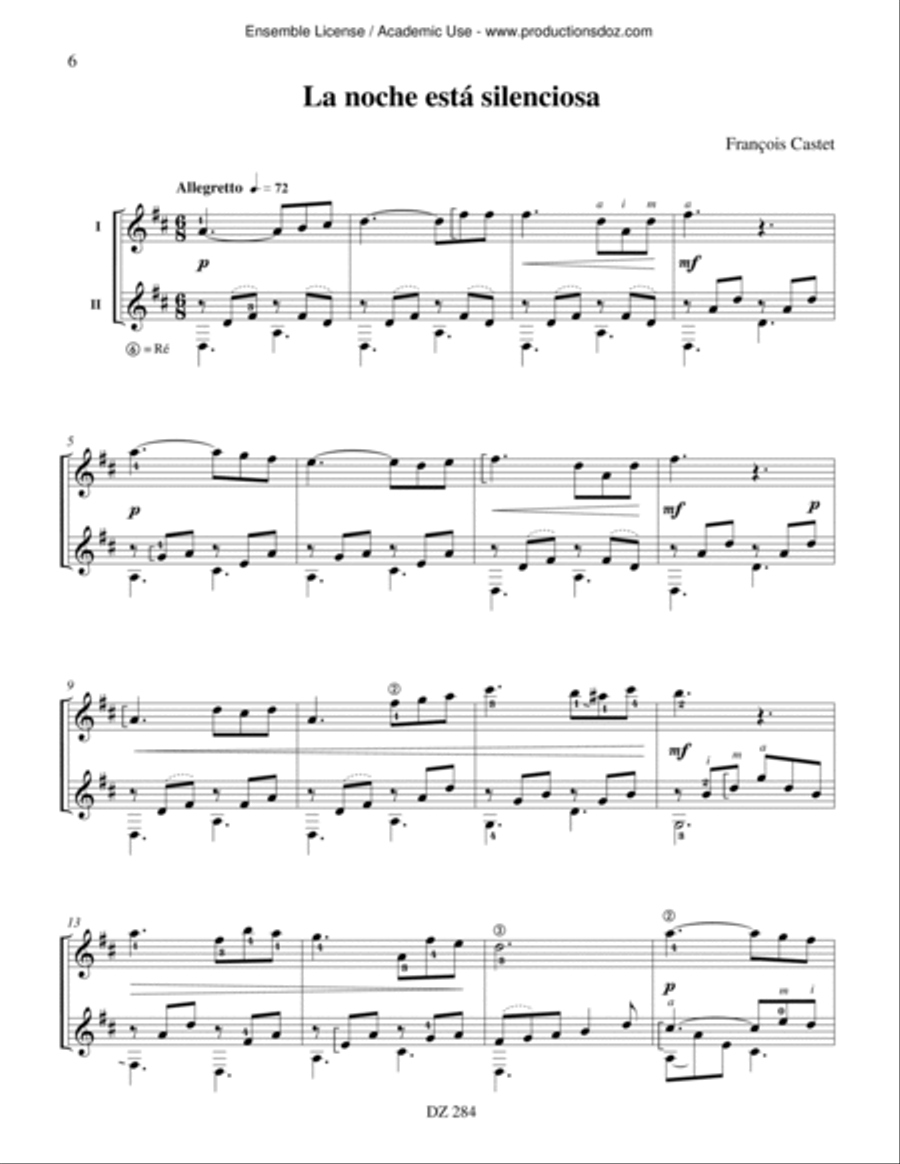 Six duos sur des chansons pop. mexicaines Electric Guitar scores gallery preview page 6