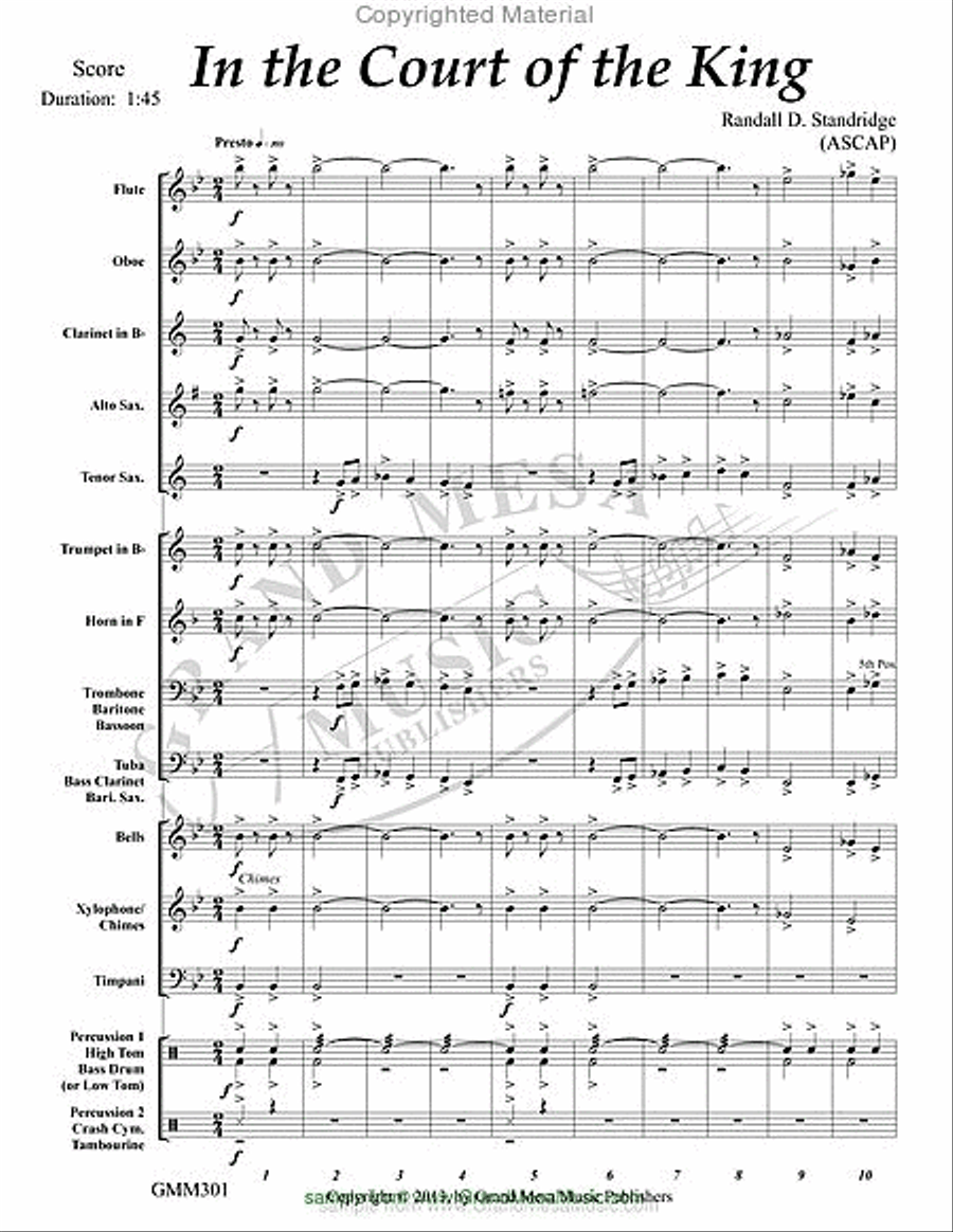In the Court of the King In the Court of the King Concert Band scores gallery preview page 2