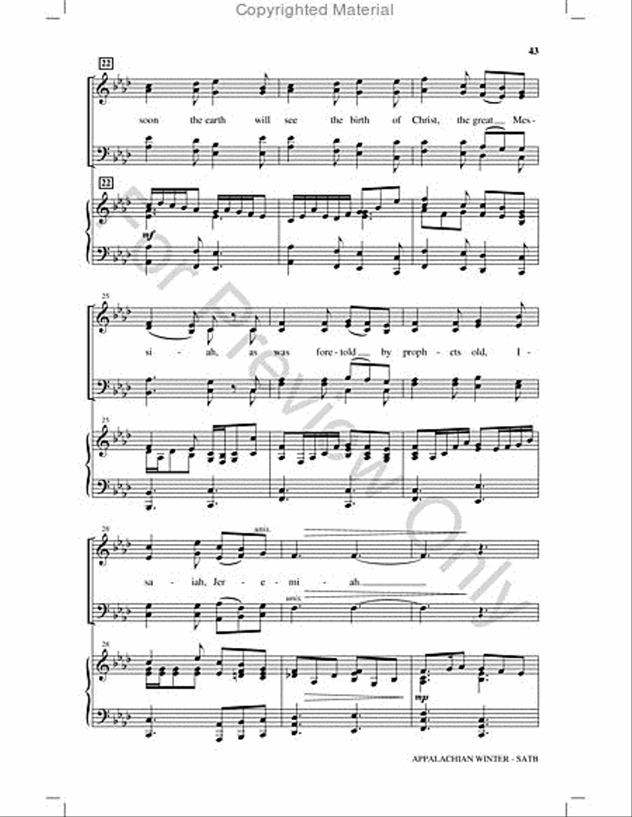 Appalachian Winter Choir scores gallery preview page 42