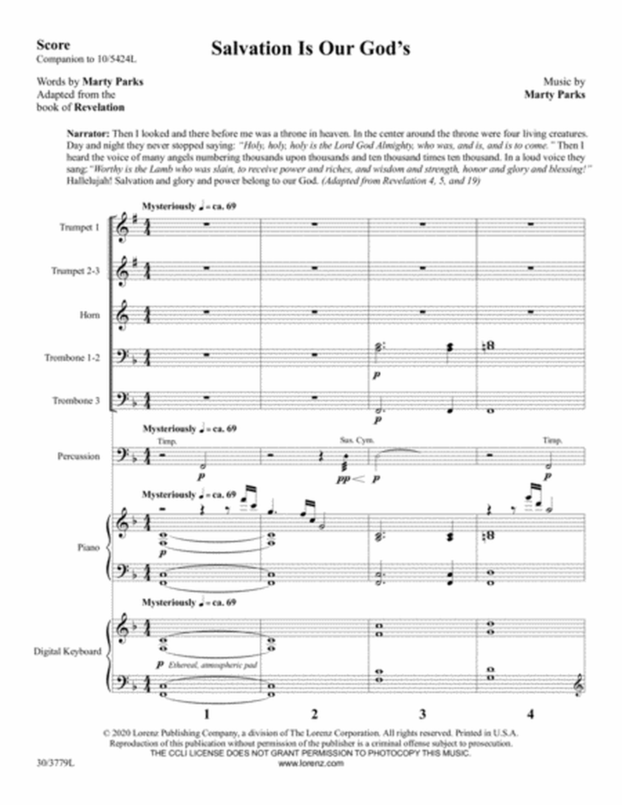 Salvation Is Our God's - Instrumental Ensemble Score and Parts