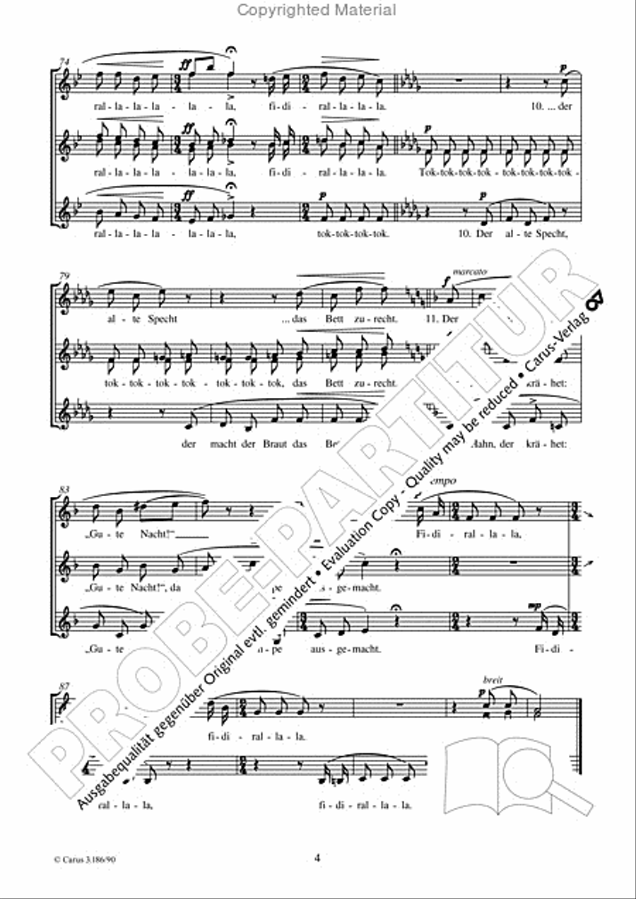 Ein Vogel wollte Hochzeit machen SSA scores gallery preview page 5