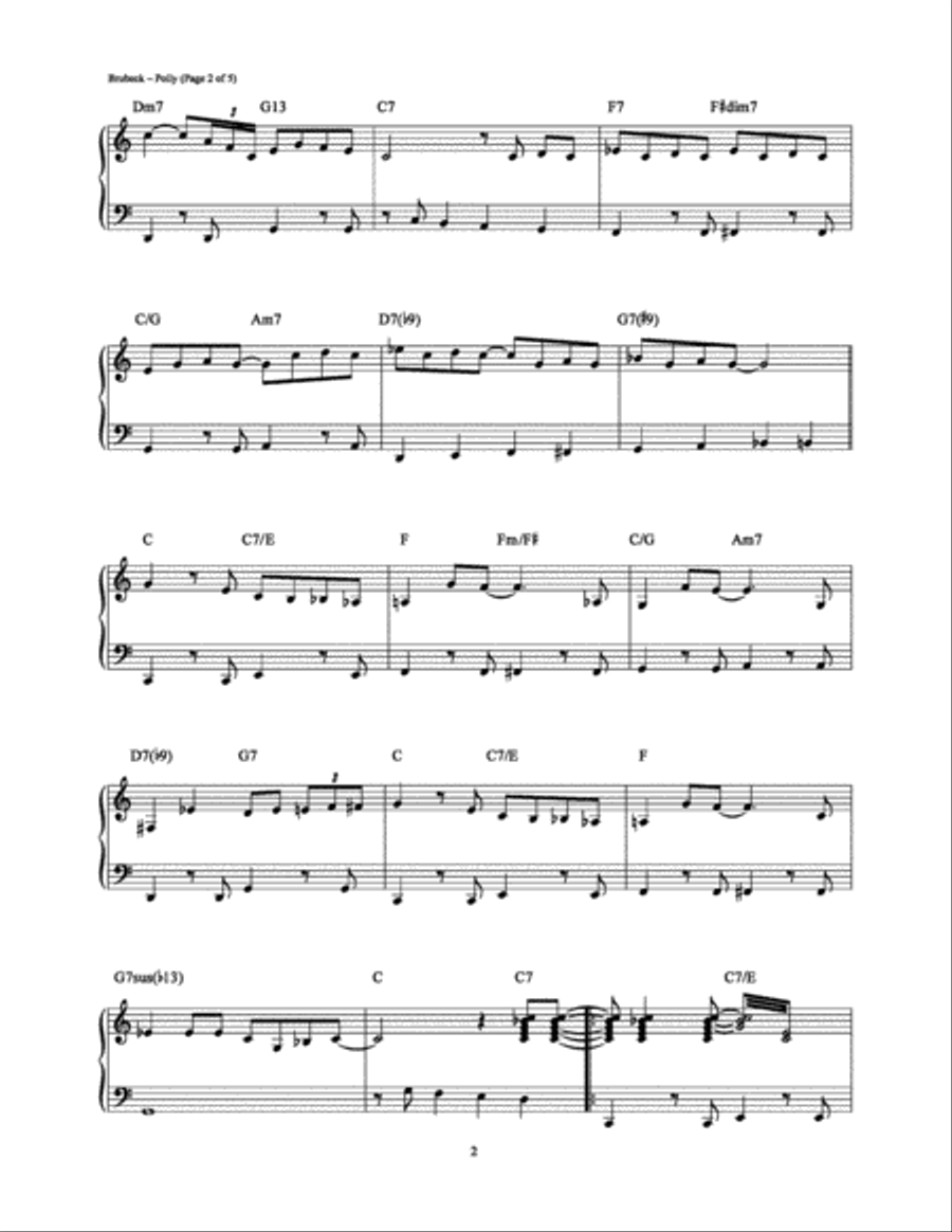 Polly Piano Solo scores gallery preview page 2