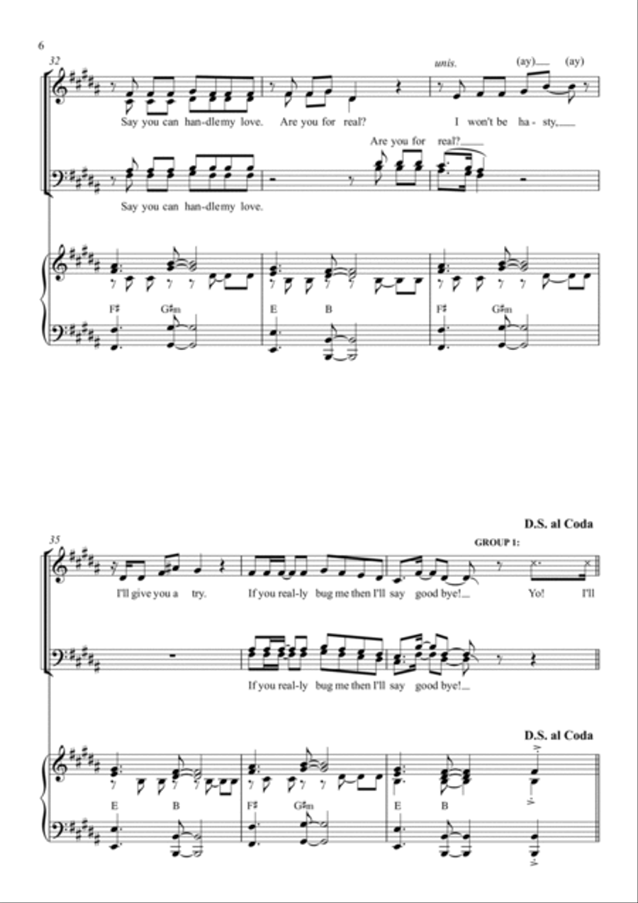 Wannabe 4-Part scores gallery preview page 6