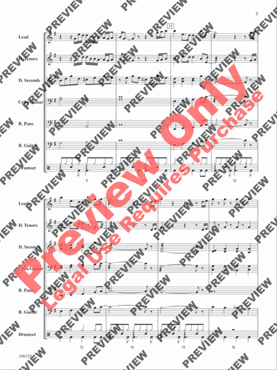Dreaming with a Broken Heart Steel Drum Band scores gallery preview page 4