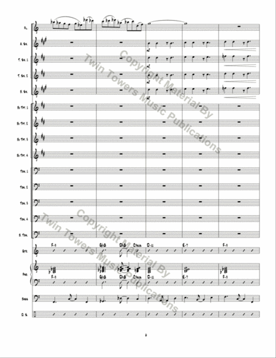 Lindos Olhos: Beautiful Eyes Jazz Ensemble scores gallery preview page 7