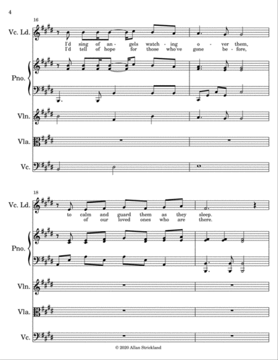 Lullaby of Hope Strings Small Ensemble scores gallery preview page 4