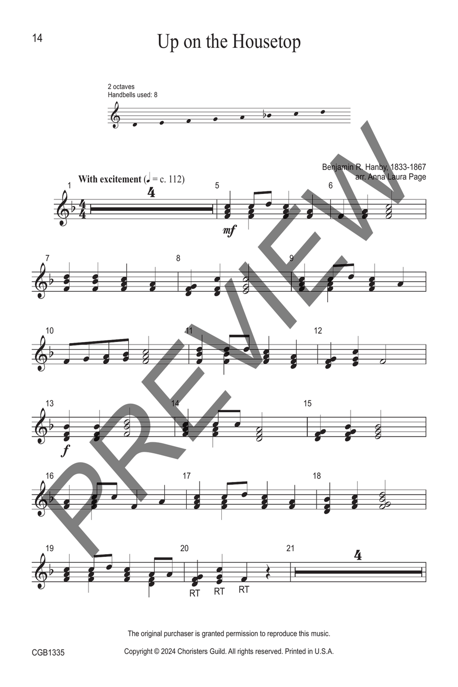Jingle All the Way Handbell Choir scores gallery preview page 6