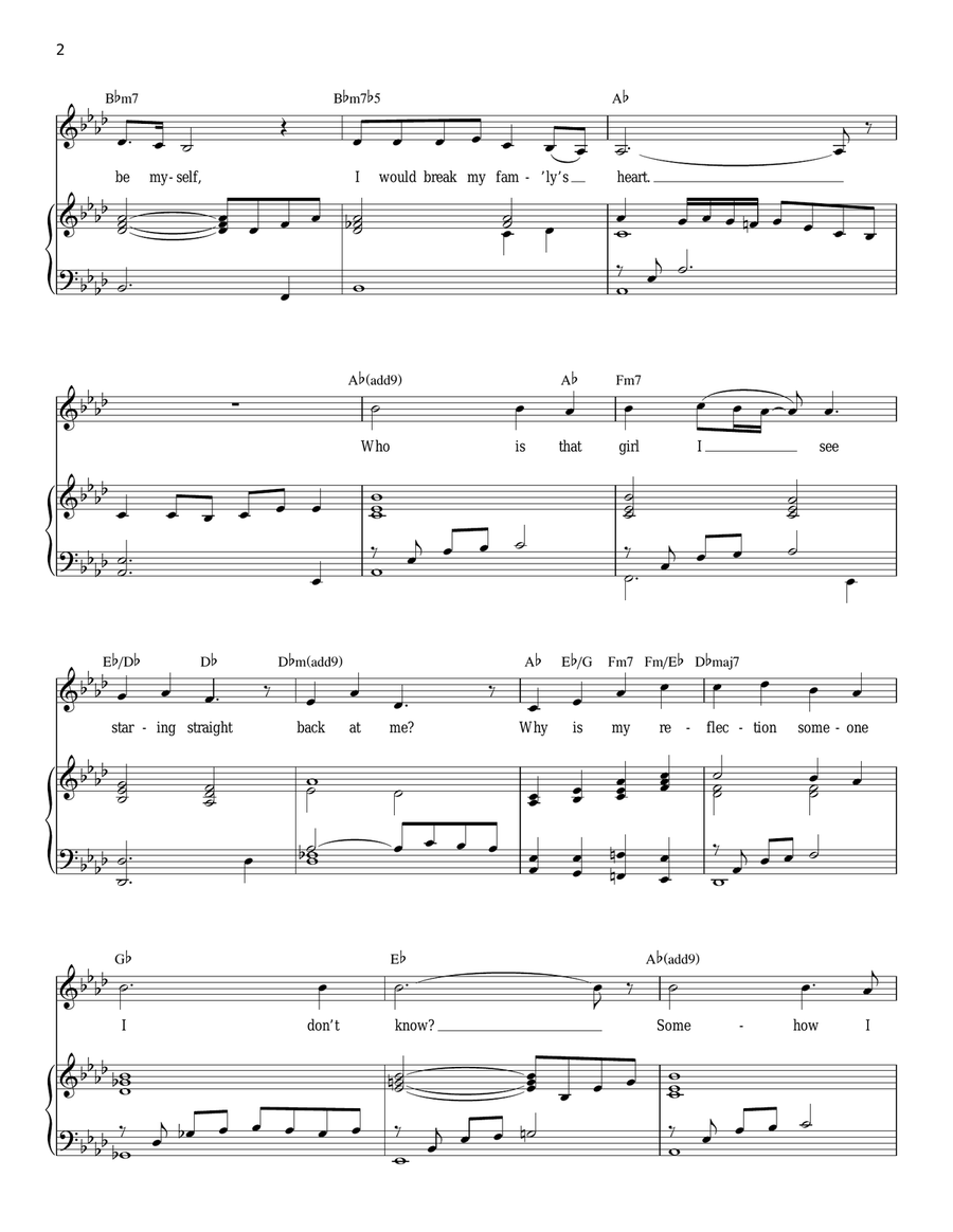 Reflection (from Mulan) Piano, Vocal, Guitar scores gallery preview page 2