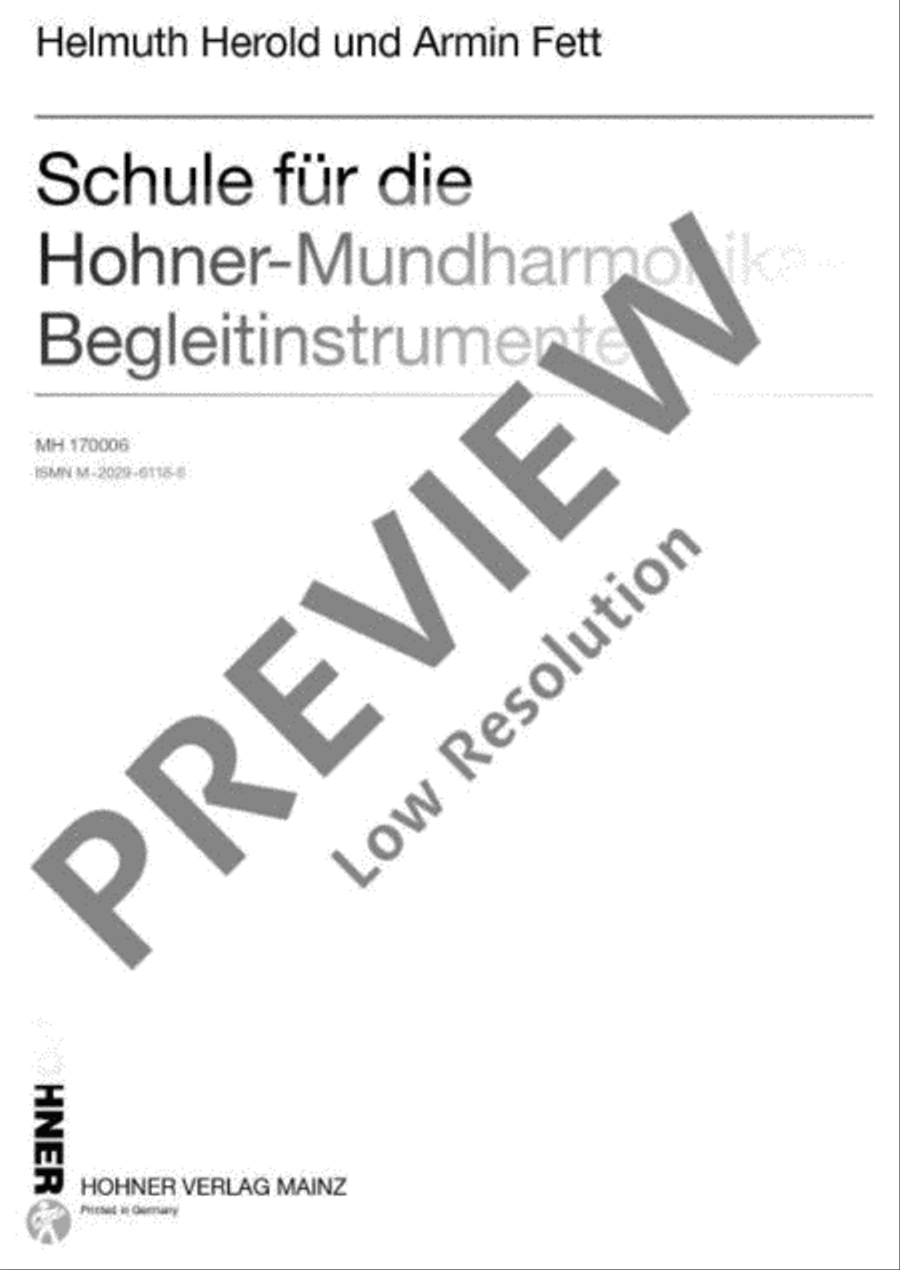 Schule für die Hohner-Mundharmonika Begleit-Instrumente Harp scores gallery preview page 2