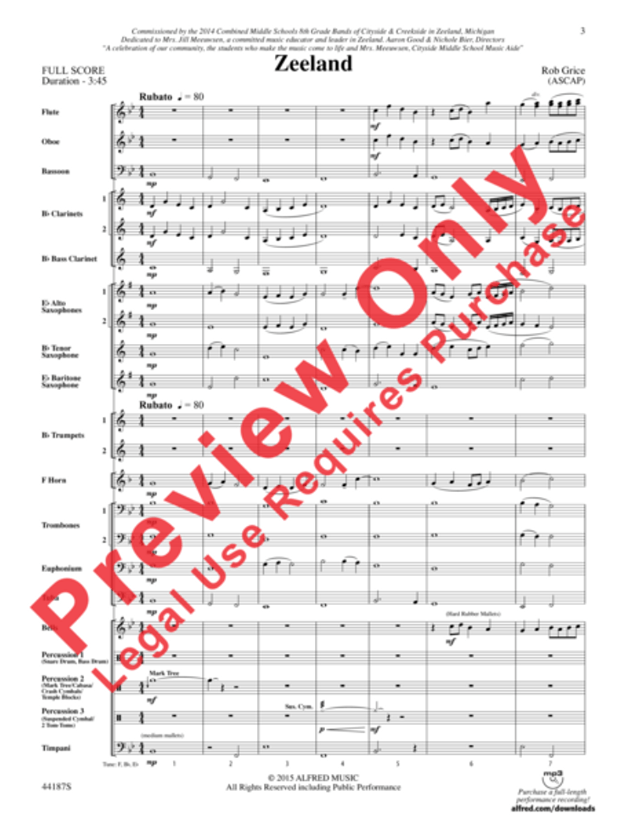 Zeeland Zeeland Concert Band scores gallery preview page 23