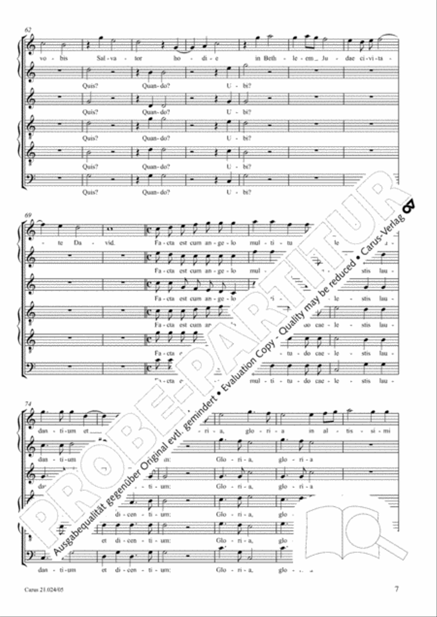 Four Christmas motets (Vier Motetten fur die Weihnachtszeit) Choir scores gallery preview page 8