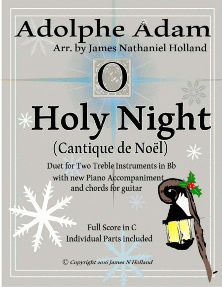 O Holy Night (Cantique de Noel) Adolphe Adam Duet for Treble Instruments in Bb image number null