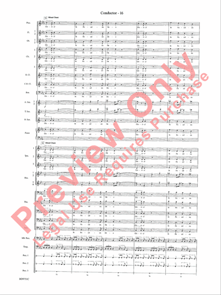 Purgatorio Concert Band scores gallery preview page 19