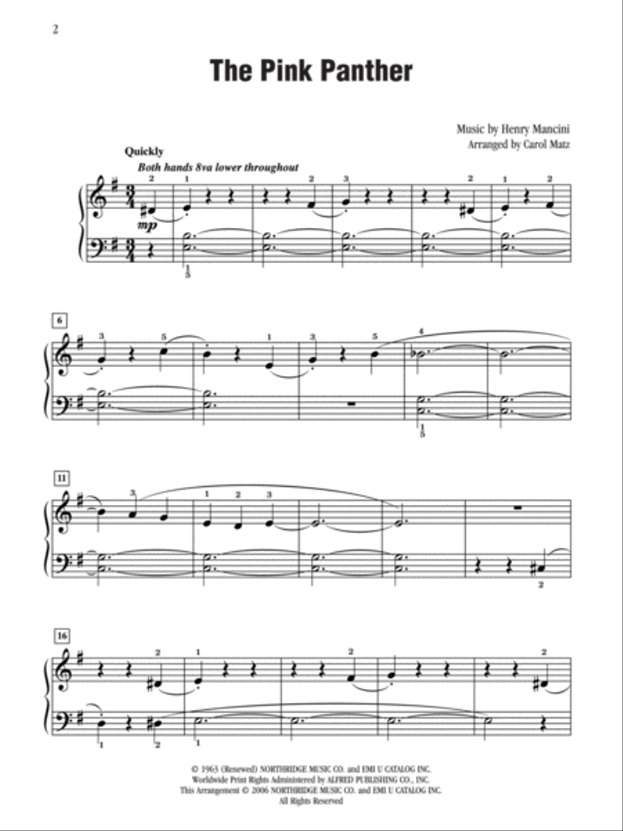 The Pink Panther The Pink Panther Small Ensemble scores gallery preview page 2
