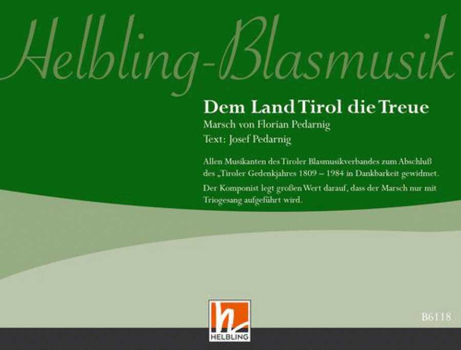 Dem Land Tirol die Treue Concert Band scores gallery preview page 1