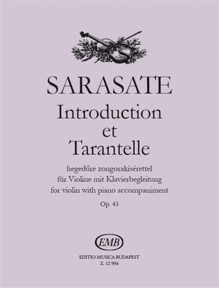 Book cover for Introduction Et Tarantelle Op. 43