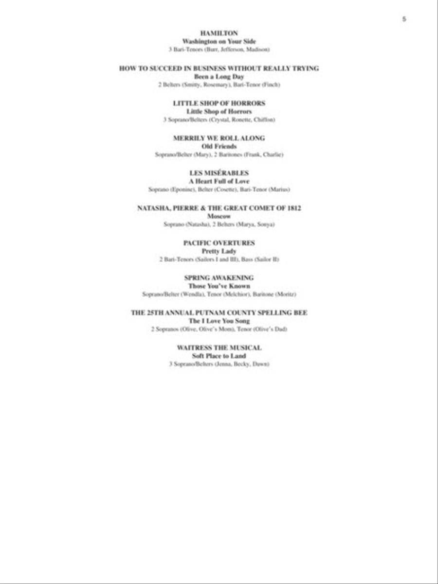 The Singer's Musical Theatre Anthology: Trios – Book/Online Audio Voice scores gallery preview page 5