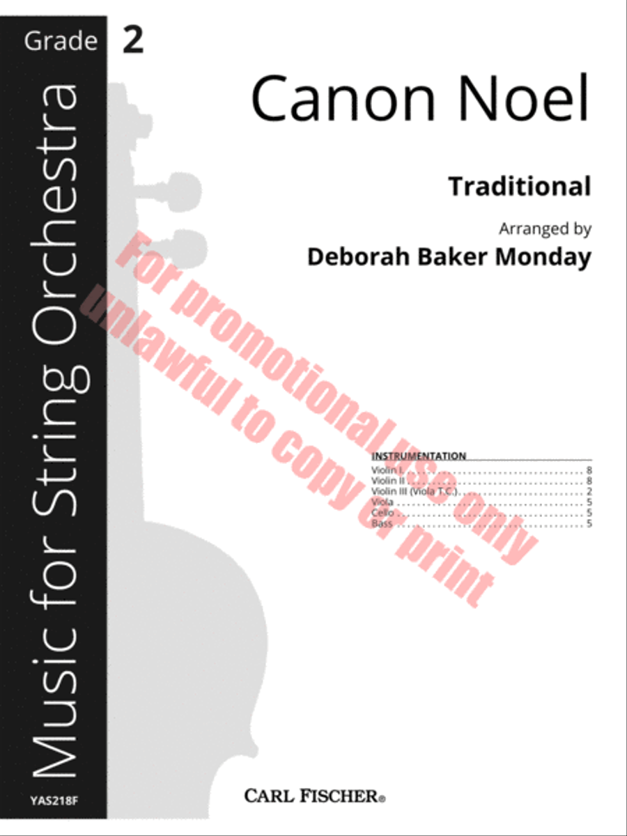 Canon Noel Canon Noel Orchestra scores gallery preview page 2
