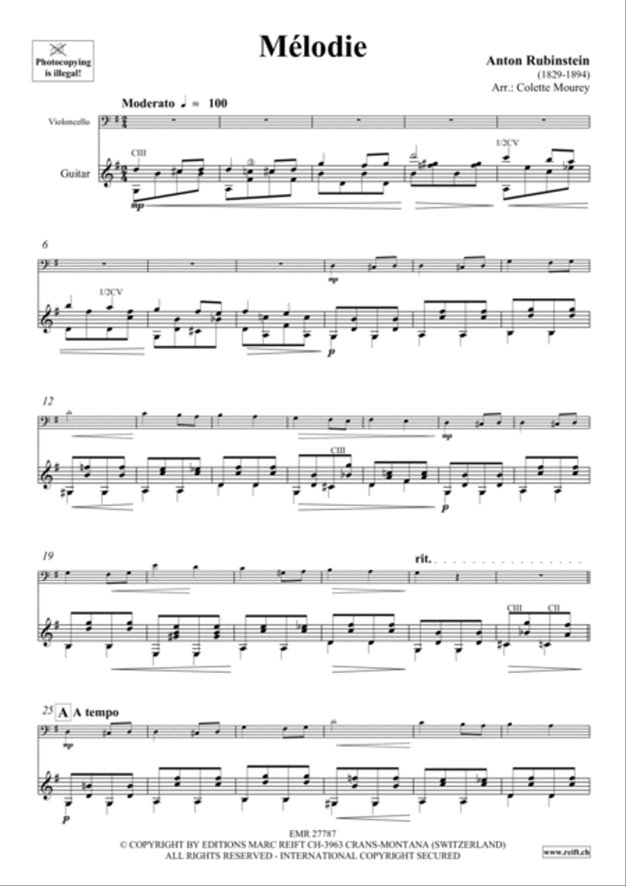 Melodie Cello scores gallery preview page 4