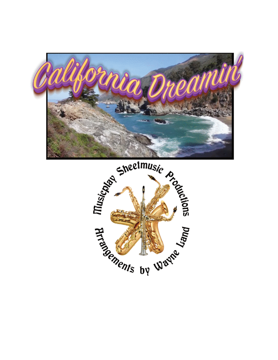 California Dreamin' California Dreamin' Saxophone Quartet scores gallery preview page 1
