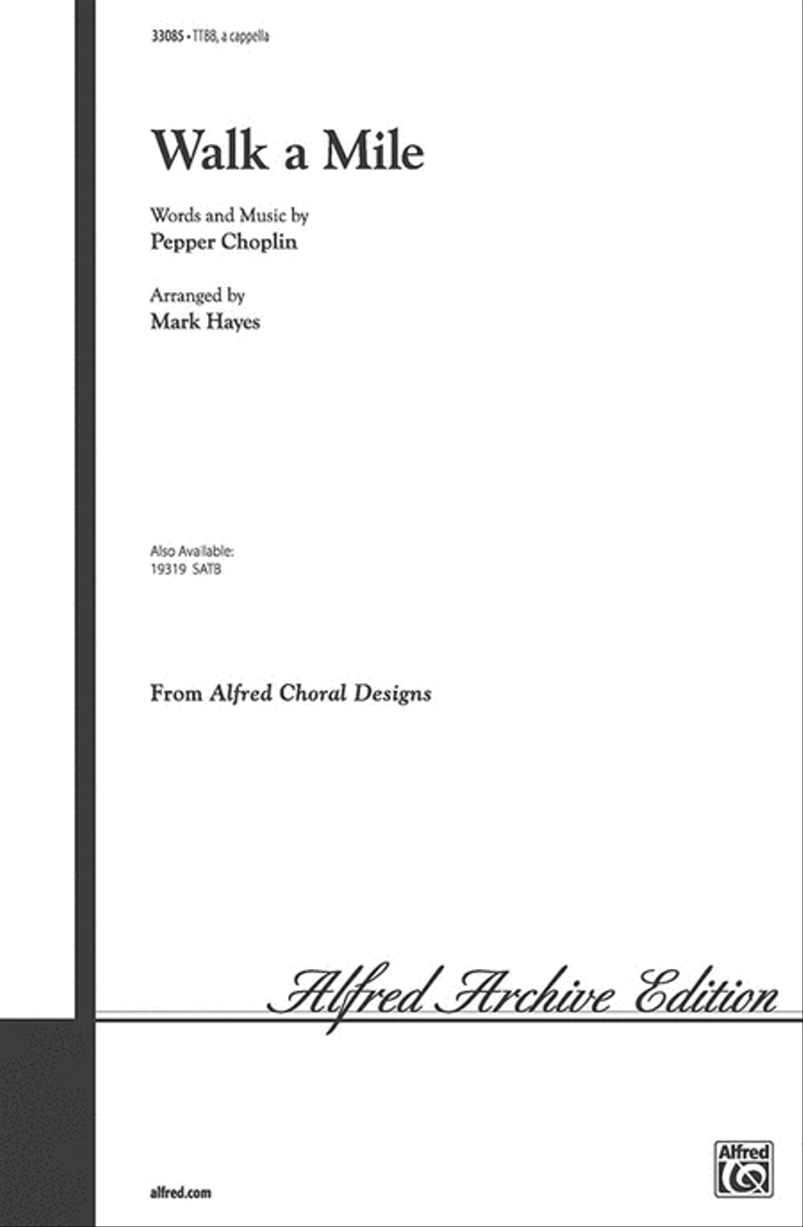 Walk a Mile Walk a Mile Men's Choir scores gallery preview page 1