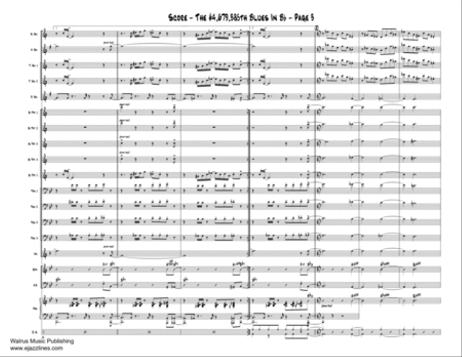 The 4,679,385Th Blues In Bb Big Band scores gallery preview page 4