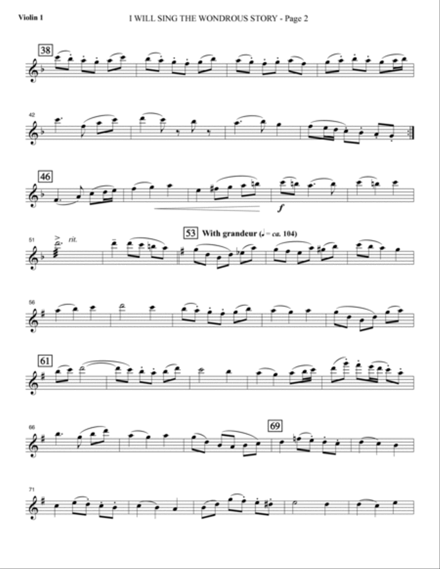 Testimony of Life - Violin 1 Choir scores gallery preview page 4