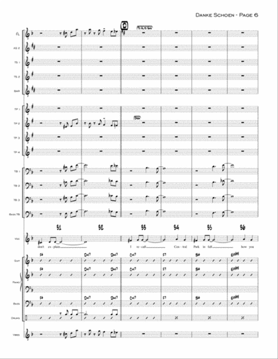 Danke Schoen Jazz Ensemble scores gallery preview page 6