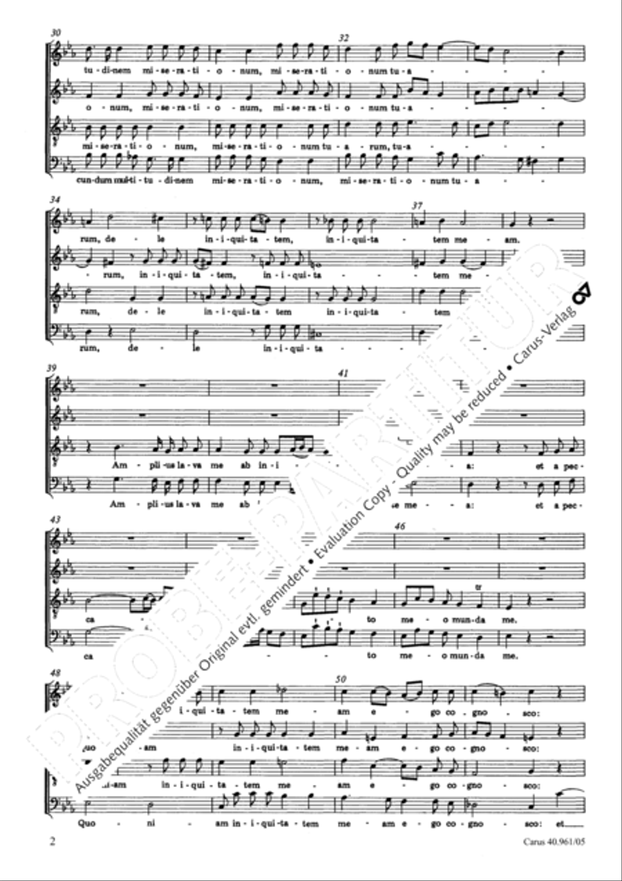 Miserere in C minor Miserere in C minor 4-Part scores gallery preview page 3