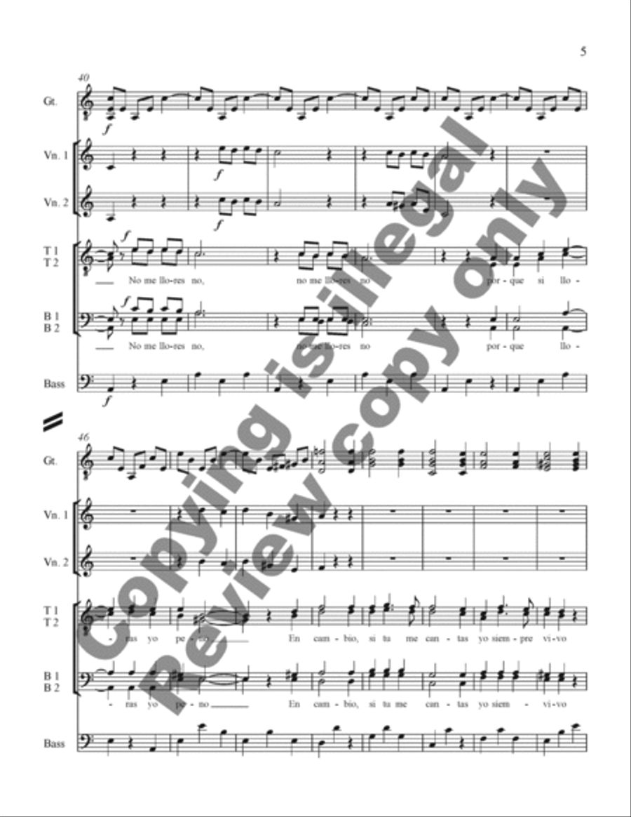 Three Mexican Folk Songs (TTBB Full Score) TTBB scores gallery preview page 15