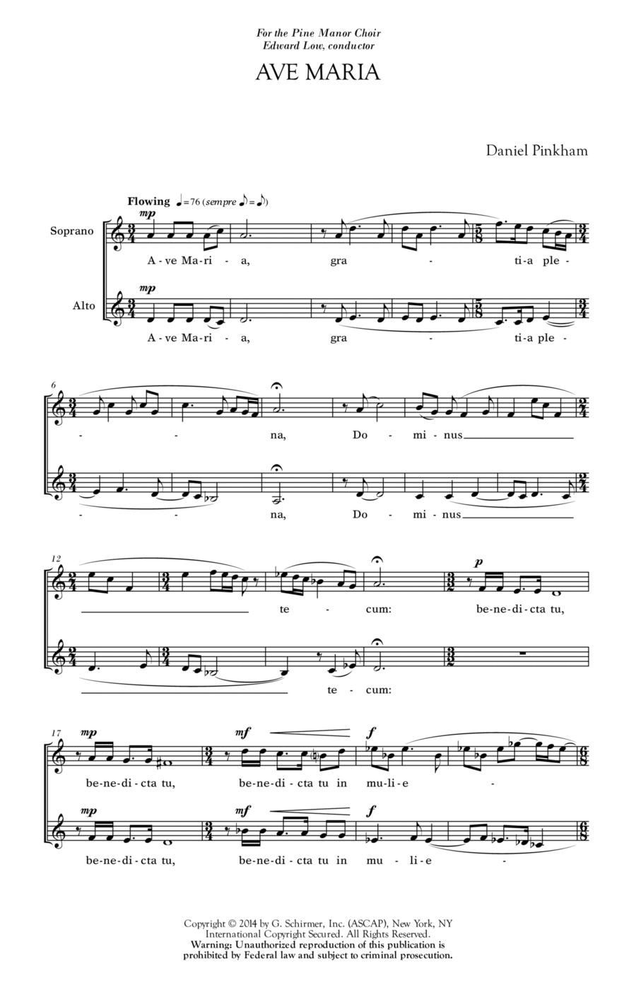 Two Classics For Treble Voices 2-Part scores gallery preview page 1