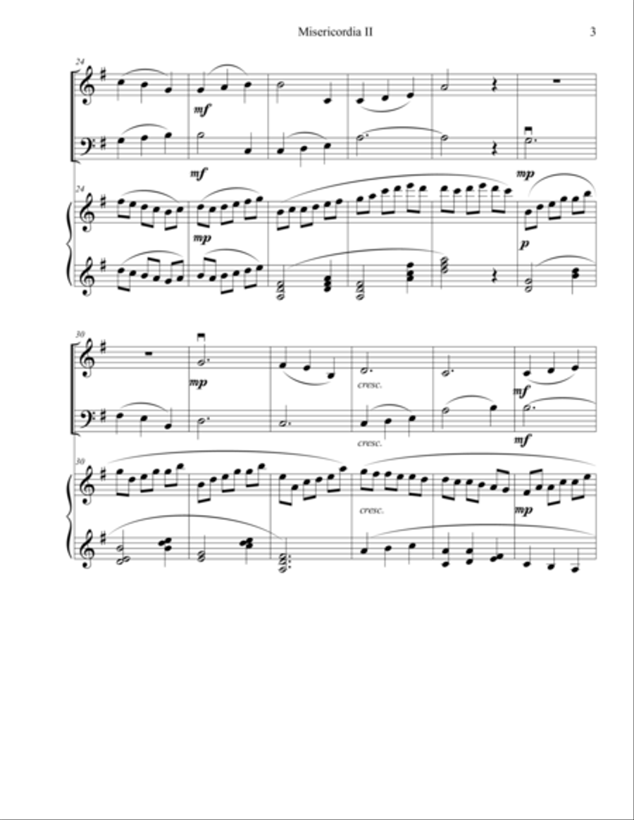 Misericordia II: Trio for Violin, Cello and Piano Piano Trio scores gallery preview page 3