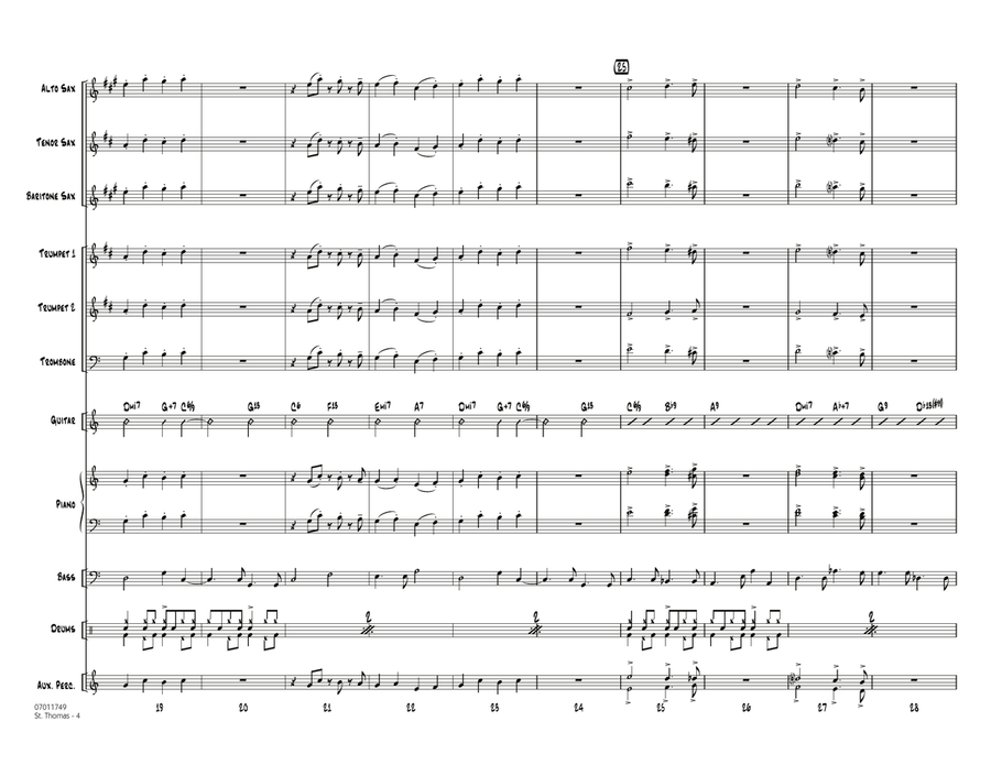 St. Thomas - Full Score St. Thomas - Full Score Jazz Ensemble scores gallery preview page 4