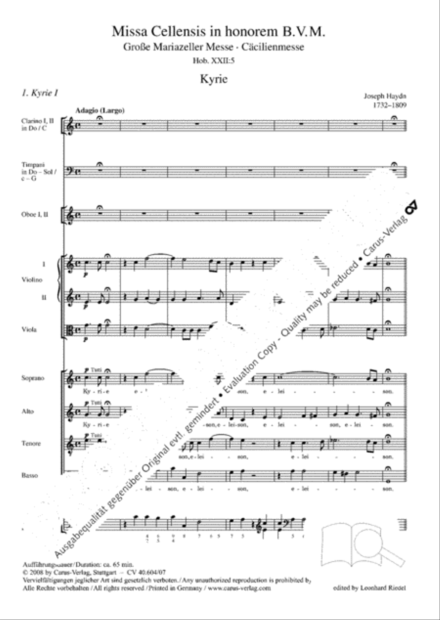 Grosse Mariazeller Messe in C 4-Part scores gallery preview page 14