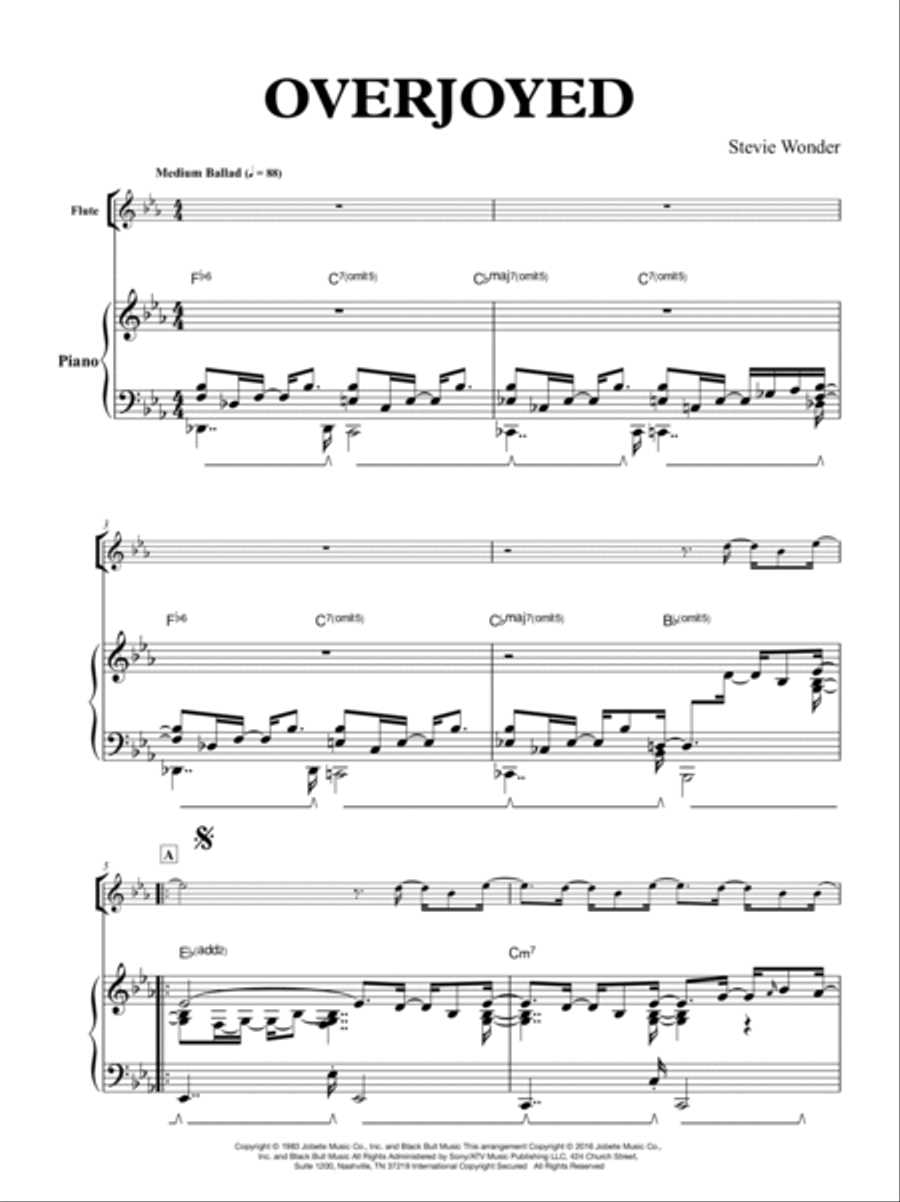 Overjoyed Flute Solo scores gallery preview page 3