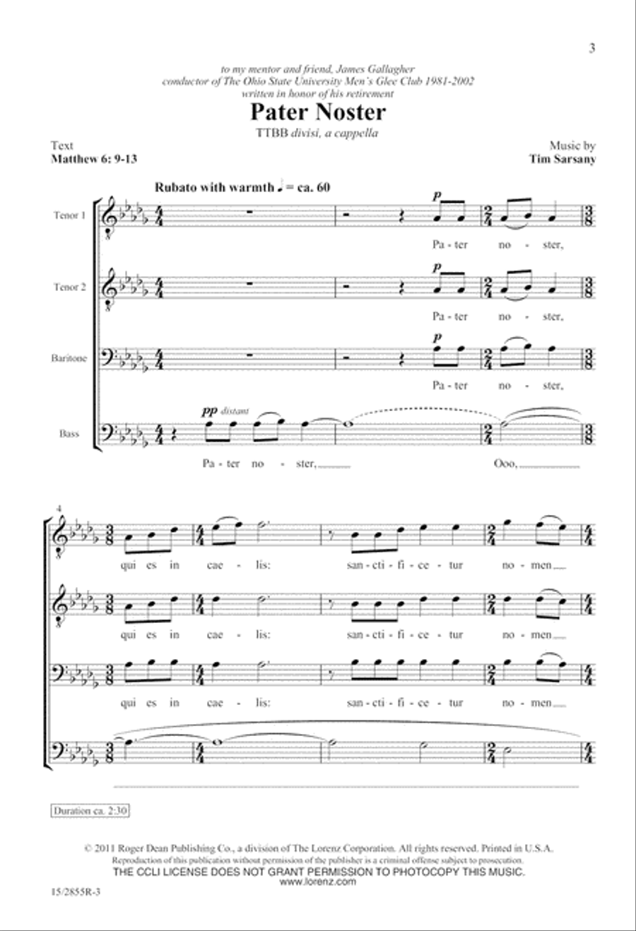 Pater Noster Pater Noster TTBB scores gallery preview page 3