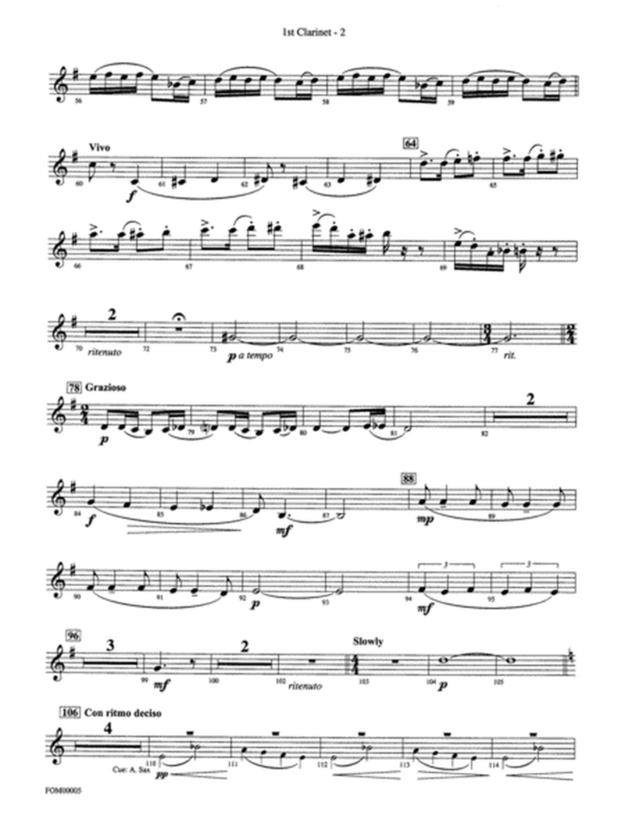An American in Paris Suite: 1st B-flat Clarinet