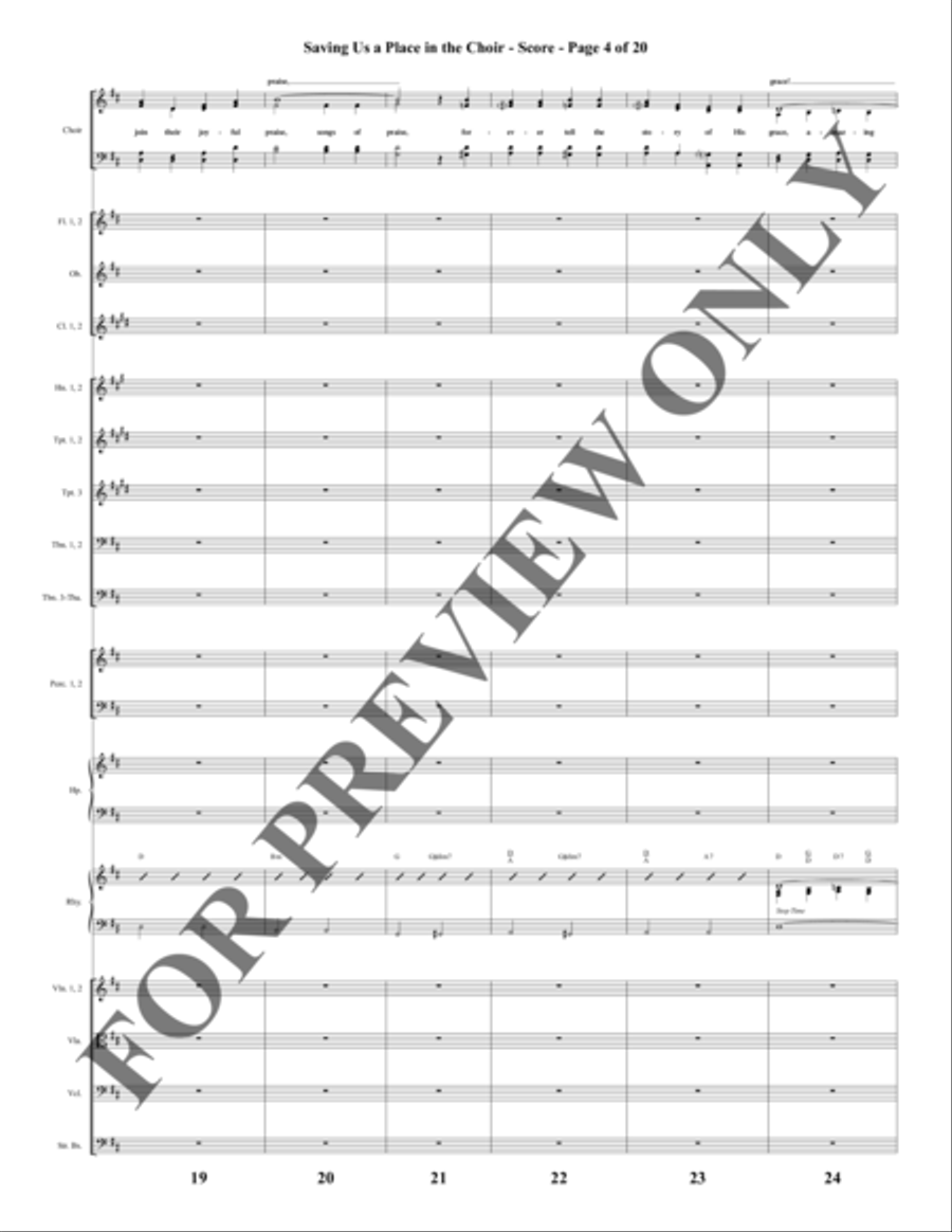 Southern Gospel Songs, Volume 2 - Orchestration Choir scores gallery preview page 5